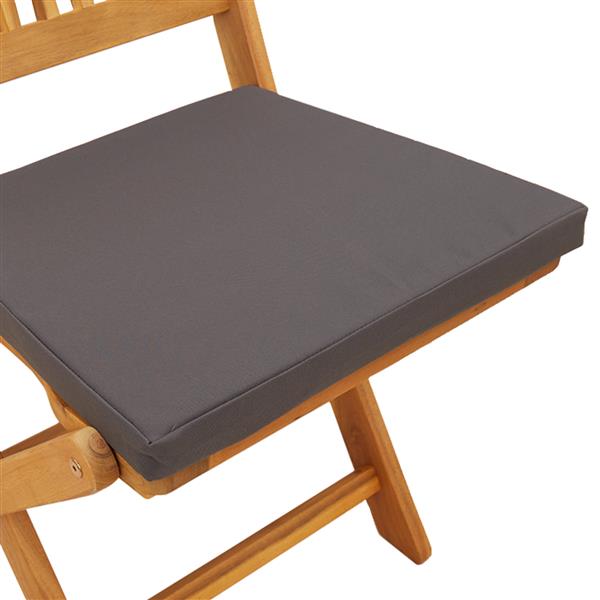 Grote foto vidaxl opvouwbare stoel met kussen 2 pcs grijs 49 x 57 5 x 92cm tuin en terras tuinmeubelen