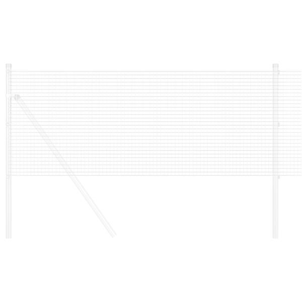 Grote foto vidaxl gelaste draadhek zilver 0.6 x 25 m staal tuin en terras hekken en schuttingen