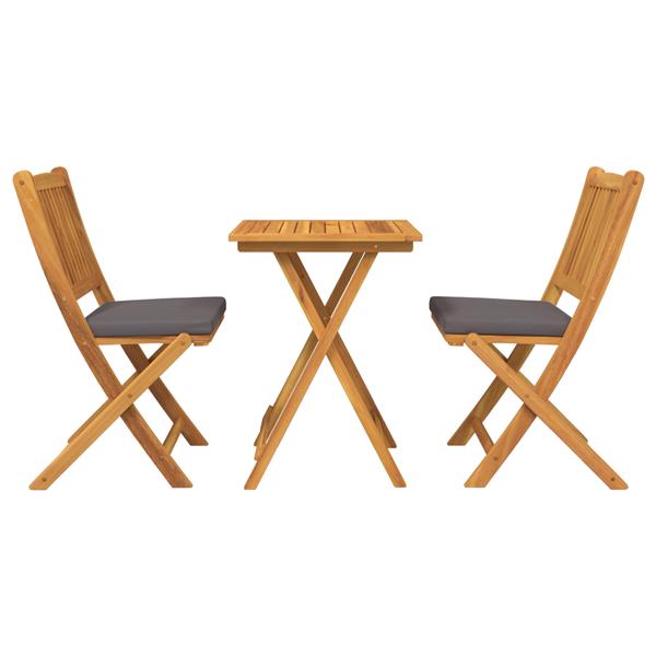 Grote foto vidaxl tuin bistro set 3 pcs bruin massief acaciahout tuin en terras tuinmeubelen