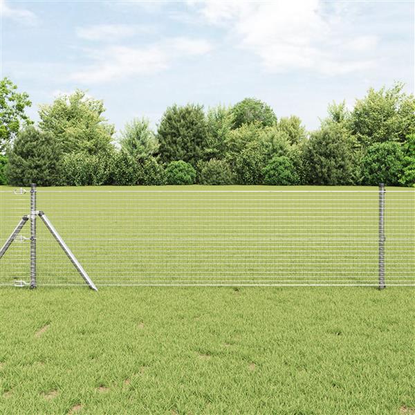 Grote foto vidaxl gelaste draadhek zilver 0.4 x 25 m staal tuin en terras hekken en schuttingen