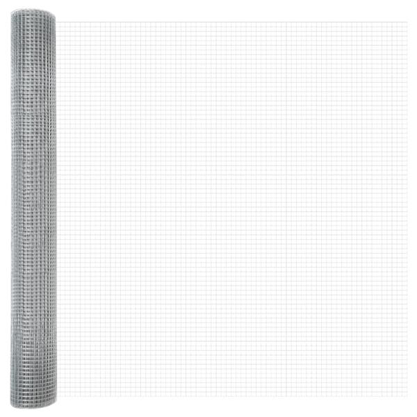 Grote foto vidaxl gelaste draadhek zilver 1.4 x 10 m staal tuin en terras hekken en schuttingen