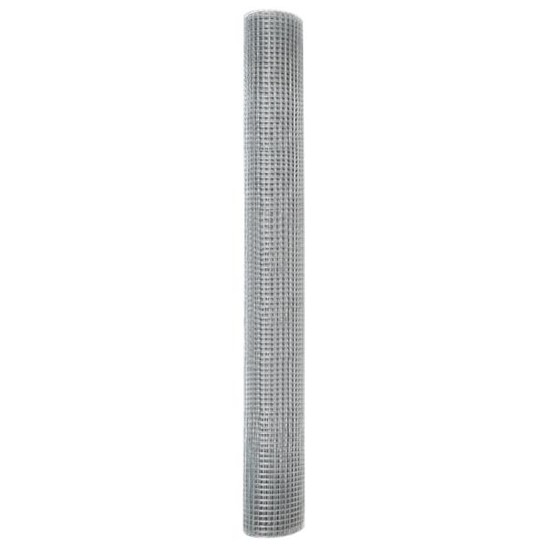 Grote foto vidaxl gelaste draadhek zilver 1.4 x 10 m staal tuin en terras hekken en schuttingen