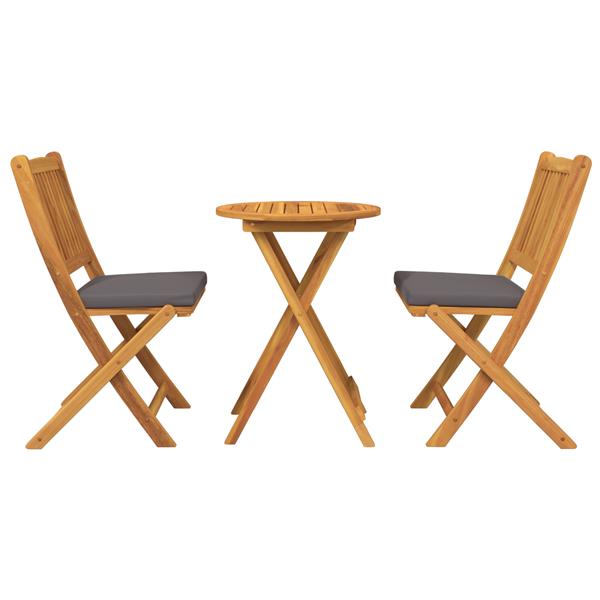 Grote foto vidaxl tuin bistro set 3 pcs bruin massief acaciahout tuin en terras tuinmeubelen