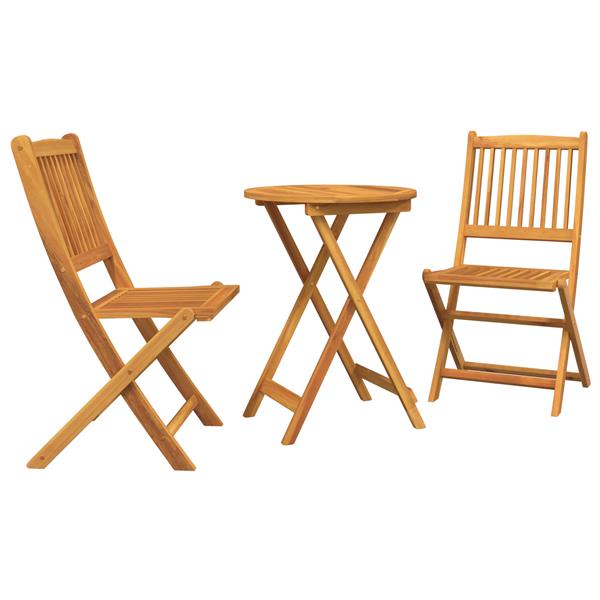 Grote foto vidaxl tuin bistro set 3 pcs bruin massief acaciahout tuin en terras tuinmeubelen