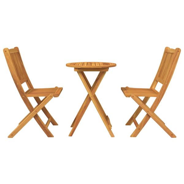 Grote foto vidaxl tuin bistro set 3 pcs bruin massief acaciahout tuin en terras tuinmeubelen