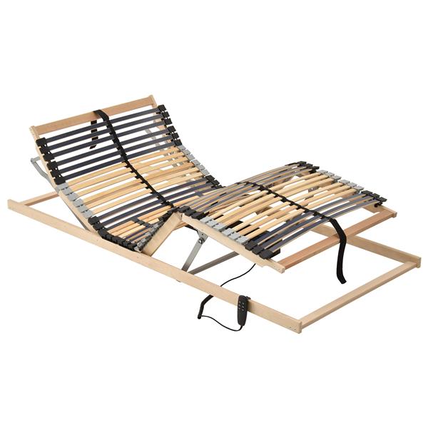 Grote foto vidaxl lamelbodem bruin 90 x 190 cm massief beukenhout antiek en kunst stoelen en banken