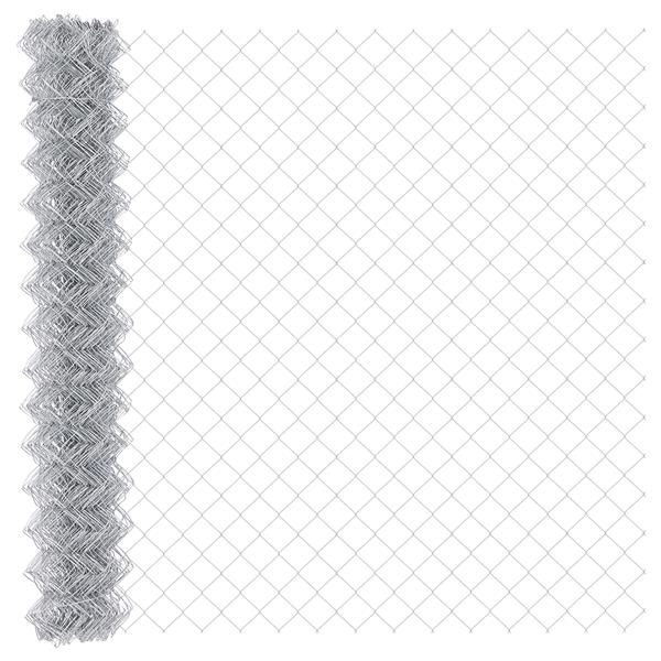 Grote foto vidaxl kettenschakelhek zilver 10 x 1.5 m gegalvaniseerd staal tuin en terras hekken en schuttingen