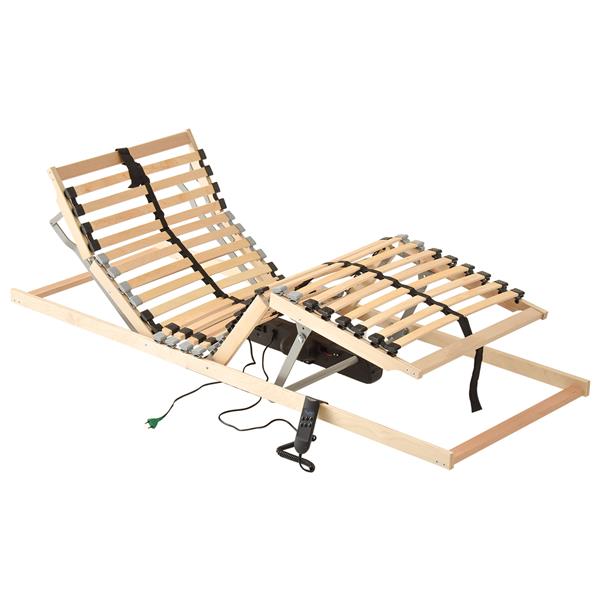 Grote foto vidaxl lamelbodem bruin 90 x 190 cm massief beukenhout antiek en kunst stoelen en banken