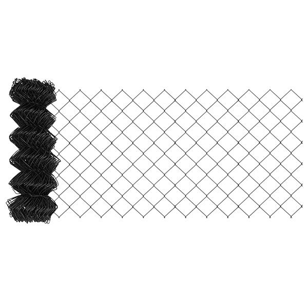 Grote foto vidaxl kettenschakelhek grijs 25 x 0.4 m staal tuin en terras hekken en schuttingen