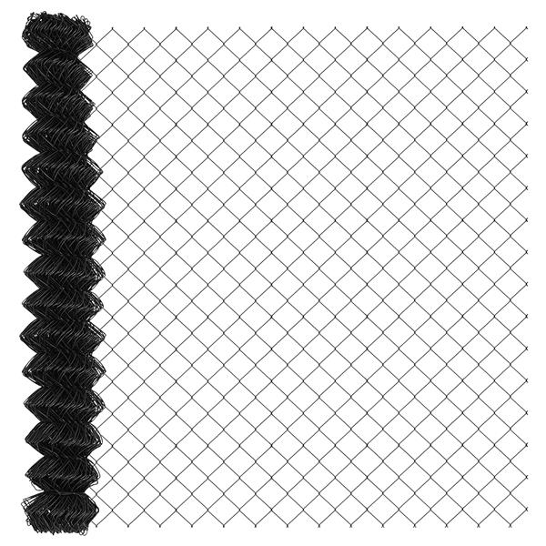 Grote foto vidaxl kettenschakelhek grijs 10 x 1.5 m staal tuin en terras hekken en schuttingen