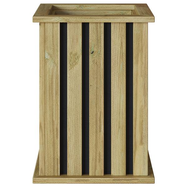 Grote foto vidaxl plantenbak bruin 33 x 33 x 45 cm ge mpregneerd grenen hout tuin en terras overige tuin en terras