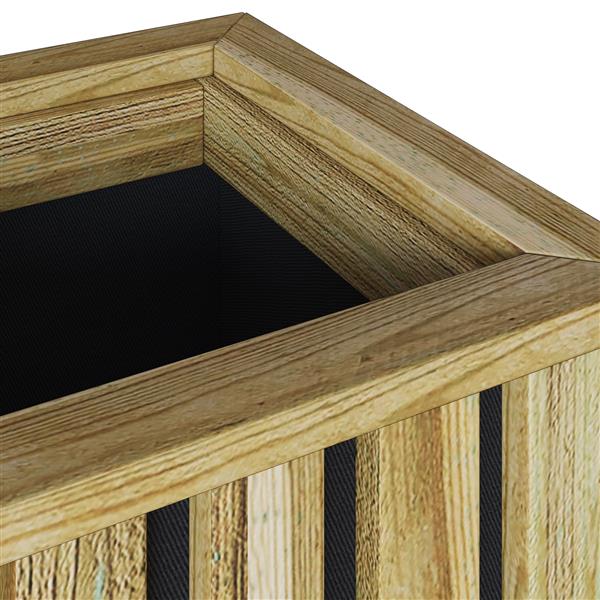 Grote foto vidaxl plantenbak bruin 33 x 33 x 45 cm ge mpregneerd grenen hout tuin en terras overige tuin en terras