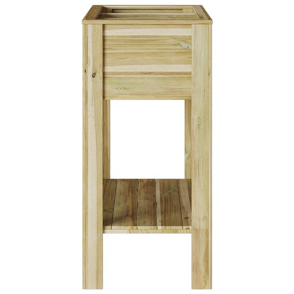 Grote foto vidaxl plantenstandaard met plank bruin 85 x 46 x 94 cm tuin en terras overige tuin en terras