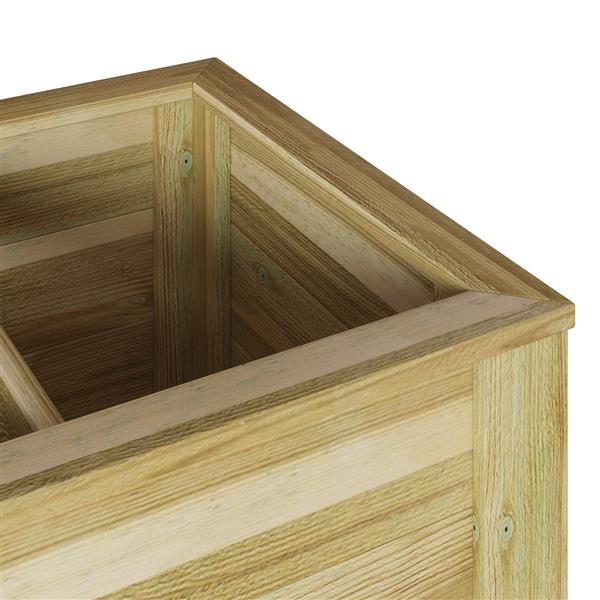 Grote foto vidaxl plantenstandaard met plank bruin 85 x 46 x 94 cm tuin en terras overige tuin en terras