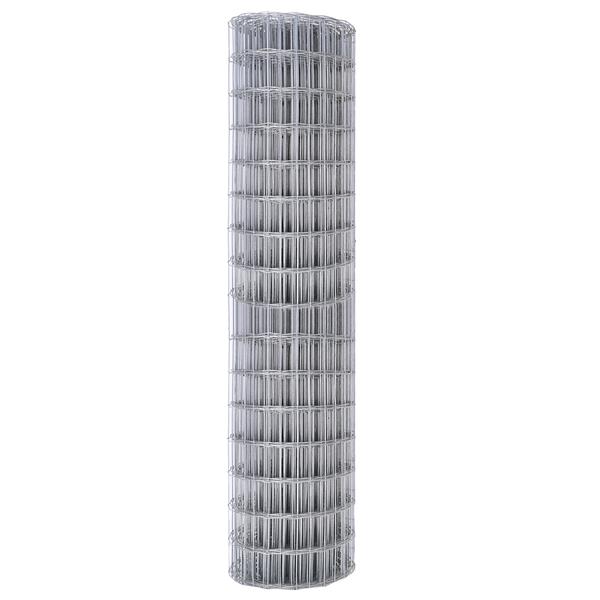 Grote foto vidaxl euro hek zilver 1 x 10 m warmverzinkt ijzer tuin en terras hekken en schuttingen