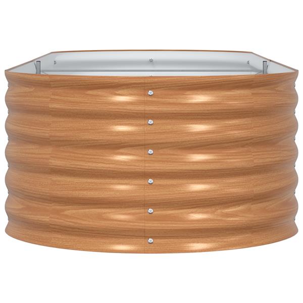 Grote foto vidaxl verhoogde plantenbak bruin 240 x 80 x 44 cm staal tuin en terras overige tuin en terras