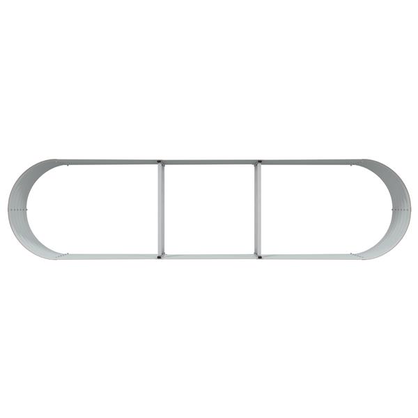 Grote foto vidaxl verhoogde plantenbak bruin 320 x 80 x 44 cm staal tuin en terras overige tuin en terras