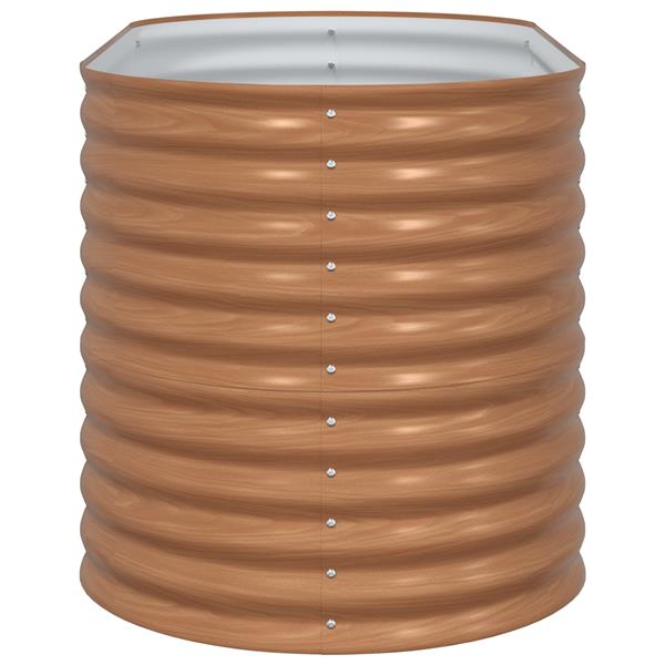 Grote foto vidaxl verhoogde plantenbak bruin 160 x 80 x 81 cm staal tuin en terras overige tuin en terras