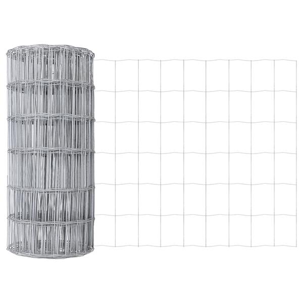 Grote foto vidaxl euro hek zilver 0.4 x 25 m warmverzinkt ijzer tuin en terras hekken en schuttingen