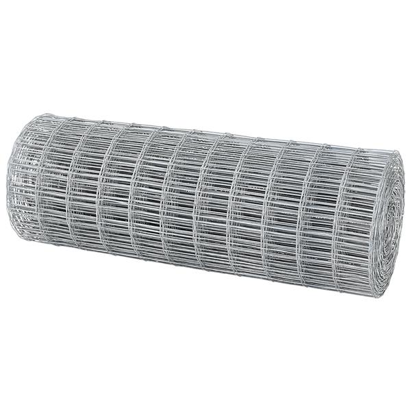 Grote foto vidaxl euro hek zilver 0.8 x 25 m warmverzinkt ijzer tuin en terras hekken en schuttingen