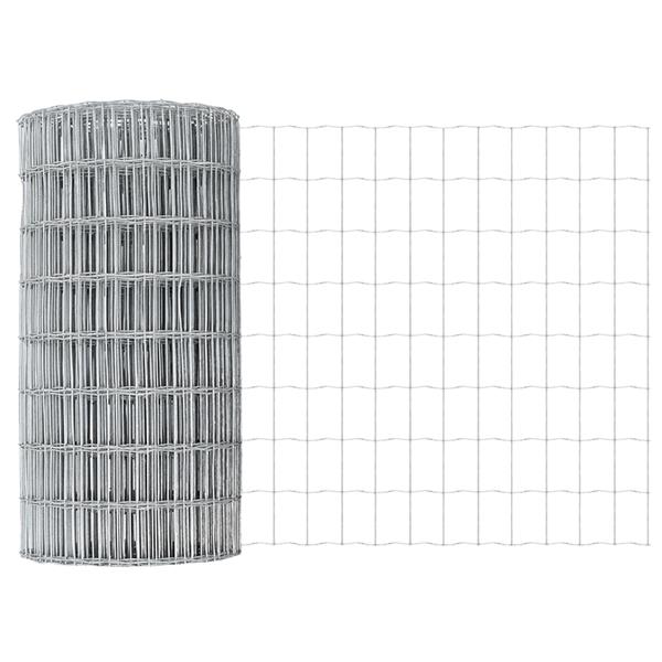 Grote foto vidaxl euro hek zilver 0.8 x 25 m warmverzinkt ijzer tuin en terras hekken en schuttingen
