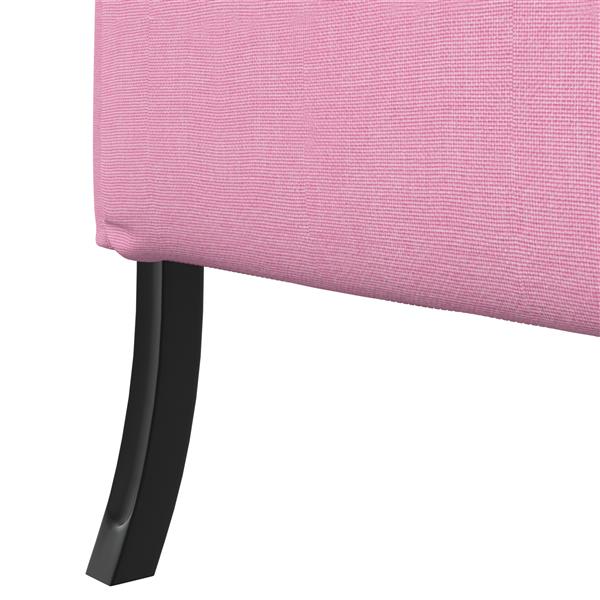 Grote foto vidaxl hoge rug bank roze 109 x 56 x 121 cm stof huis en inrichting bankstellen