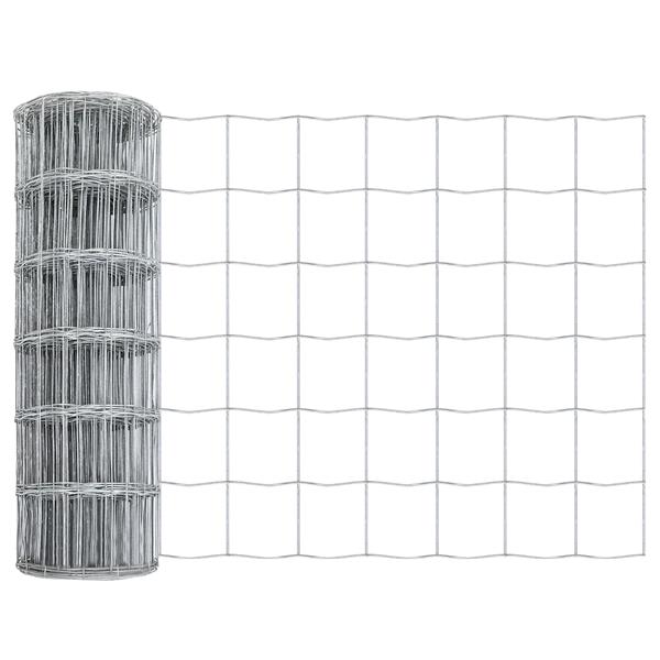 Grote foto vidaxl euro hek zilver 0.8 x 10 m warmverzinkt ijzer tuin en terras hekken en schuttingen