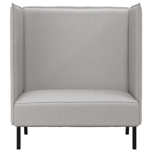 Grote foto vidaxl hoge rug bank wolken grijs 109 x 56 x 121 cm stof huis en inrichting bankstellen