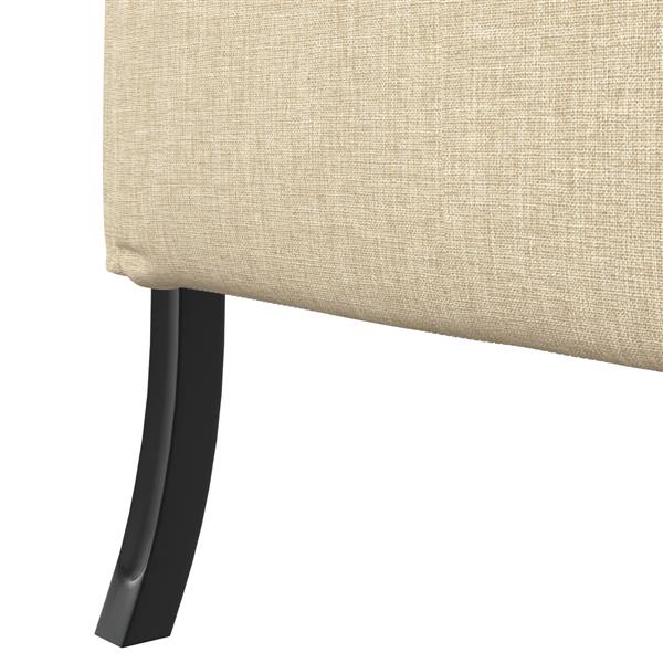 Grote foto vidaxl hoge rug bank cr me 109 x 56 x 121 cm stof huis en inrichting bankstellen
