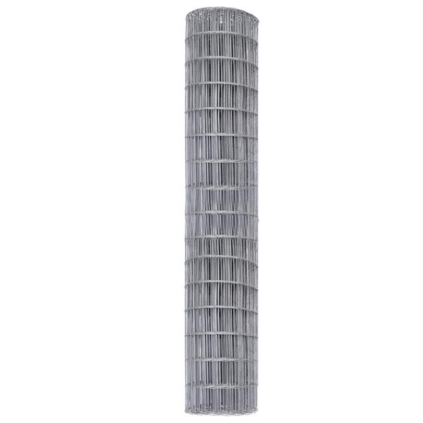 Grote foto vidaxl euro hek zilver 1.6 x 10 m warmverzinkt ijzer tuin en terras hekken en schuttingen