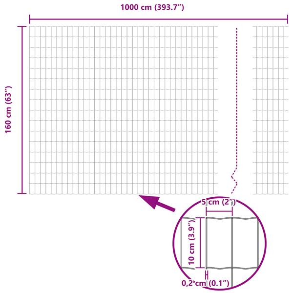 Grote foto vidaxl euro hek zilver 1.6 x 10 m warmverzinkt ijzer tuin en terras hekken en schuttingen