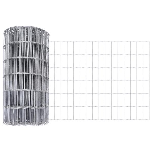 Grote foto vidaxl euro hek zilver 0.4 x 10 m warmverzinkt ijzer tuin en terras hekken en schuttingen