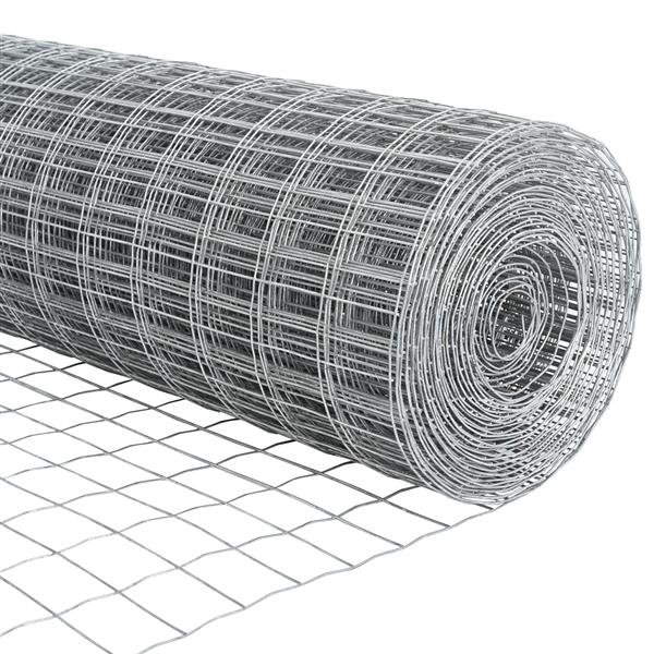Grote foto vidaxl euro hek zilver 1.6 x 10 m warmverzinkt ijzer tuin en terras hekken en schuttingen