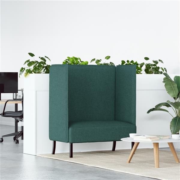 Grote foto vidaxl hoge rug bank donkergroen 109 x 56 x 121 cm stof huis en inrichting bankstellen