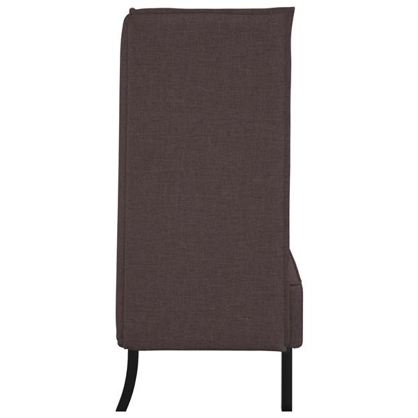 Grote foto vidaxl hoge rug bank donkerbruin 109 x 56 x 121 cm stof huis en inrichting bankstellen