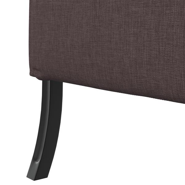 Grote foto vidaxl hoge rug bank donkerbruin 109 x 56 x 121 cm stof huis en inrichting bankstellen