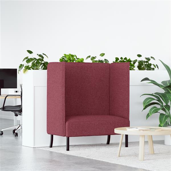 Grote foto vidaxl hoge rug bank wijnrood 109 x 56 x 121 cm stof huis en inrichting bankstellen