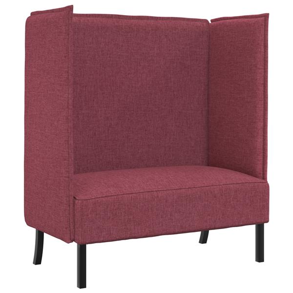Grote foto vidaxl hoge rug bank wijnrood 109 x 56 x 121 cm stof huis en inrichting bankstellen