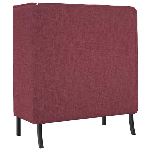 Grote foto vidaxl hoge rug bank wijnrood 109 x 56 x 121 cm stof huis en inrichting bankstellen