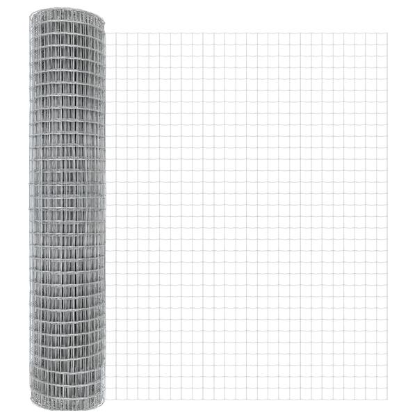 Grote foto vidaxl euro hek zilver 1.5 x 10 m warmverzinkt ijzer tuin en terras hekken en schuttingen
