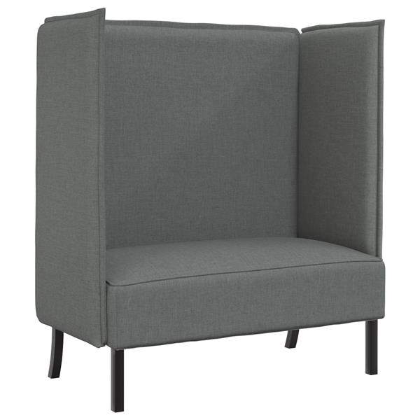 Grote foto vidaxl hoge rug bank donkergrijs 109 x 56 x 121 cm stof huis en inrichting bankstellen