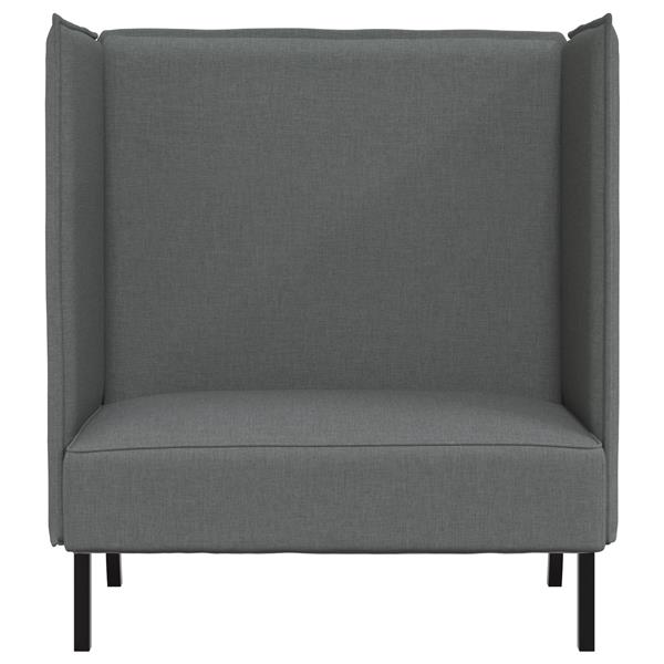 Grote foto vidaxl hoge rug bank donkergrijs 109 x 56 x 121 cm stof huis en inrichting bankstellen