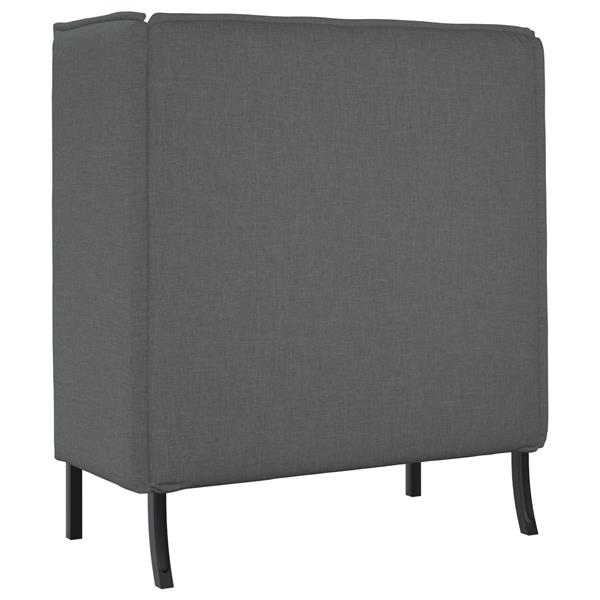Grote foto vidaxl hoge rug bank donkergrijs 109 x 56 x 121 cm stof huis en inrichting bankstellen