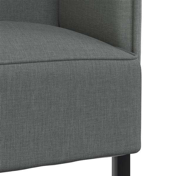 Grote foto vidaxl hoge rug bank donkergrijs 109 x 56 x 121 cm stof huis en inrichting bankstellen