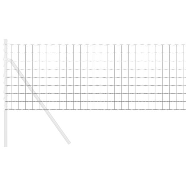 Grote foto vidaxl euro hek grijs 0.6 x 25 m pvc gecoat ijzer tuin en terras hekken en schuttingen
