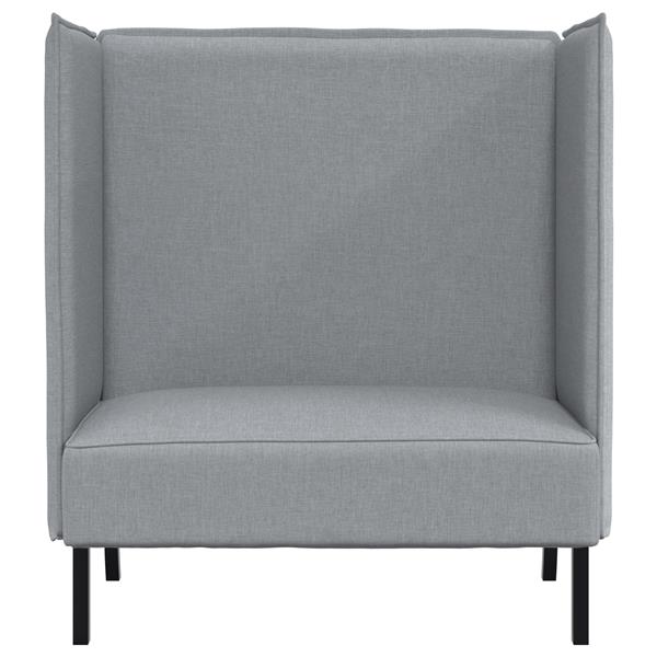 Grote foto vidaxl hoge rug bank lichtgrijs 109 x 56 x 121 cm stof huis en inrichting bankstellen