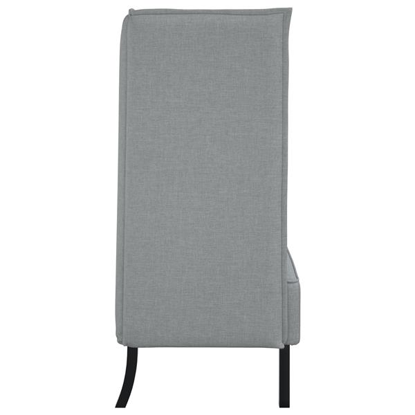 Grote foto vidaxl hoge rug bank lichtgrijs 109 x 56 x 121 cm stof huis en inrichting bankstellen