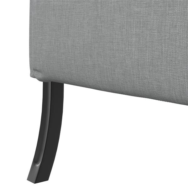 Grote foto vidaxl hoge rug bank lichtgrijs 109 x 56 x 121 cm stof huis en inrichting bankstellen
