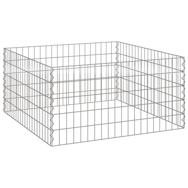 Grote foto vidaxl composteerder grijs staal tuin en terras hekken en schuttingen