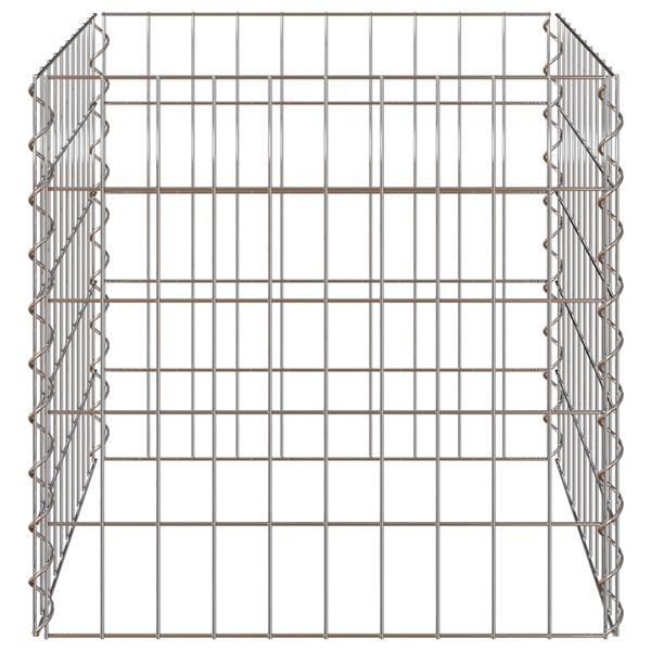 Grote foto vidaxl composteerder grijs staal tuin en terras hekken en schuttingen
